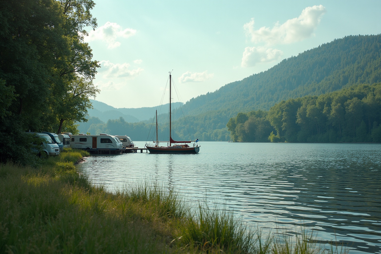 Campingplatz an der Mecklenburgischen Seenplatte am Wasser